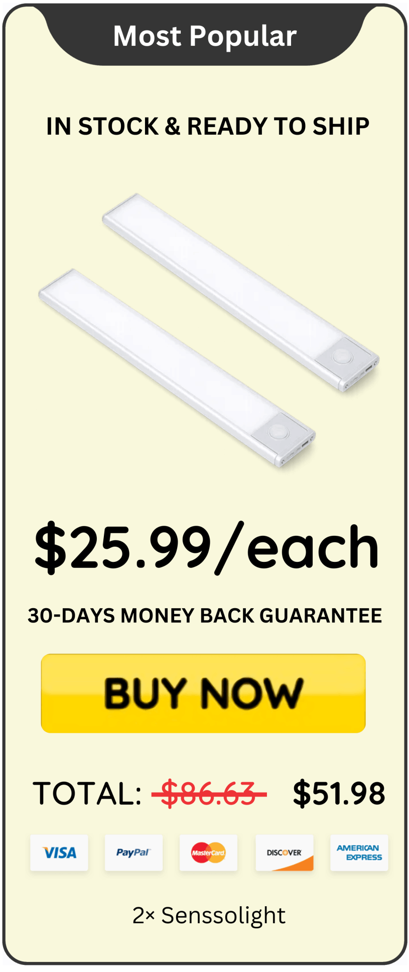 Senssolight offer price 